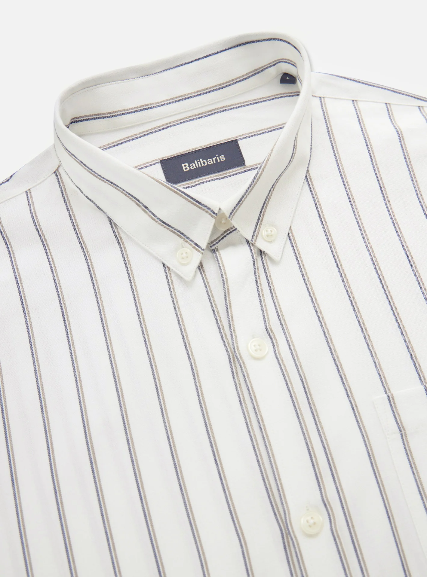 Chemise Tribeca Rayée Ecru Kenya