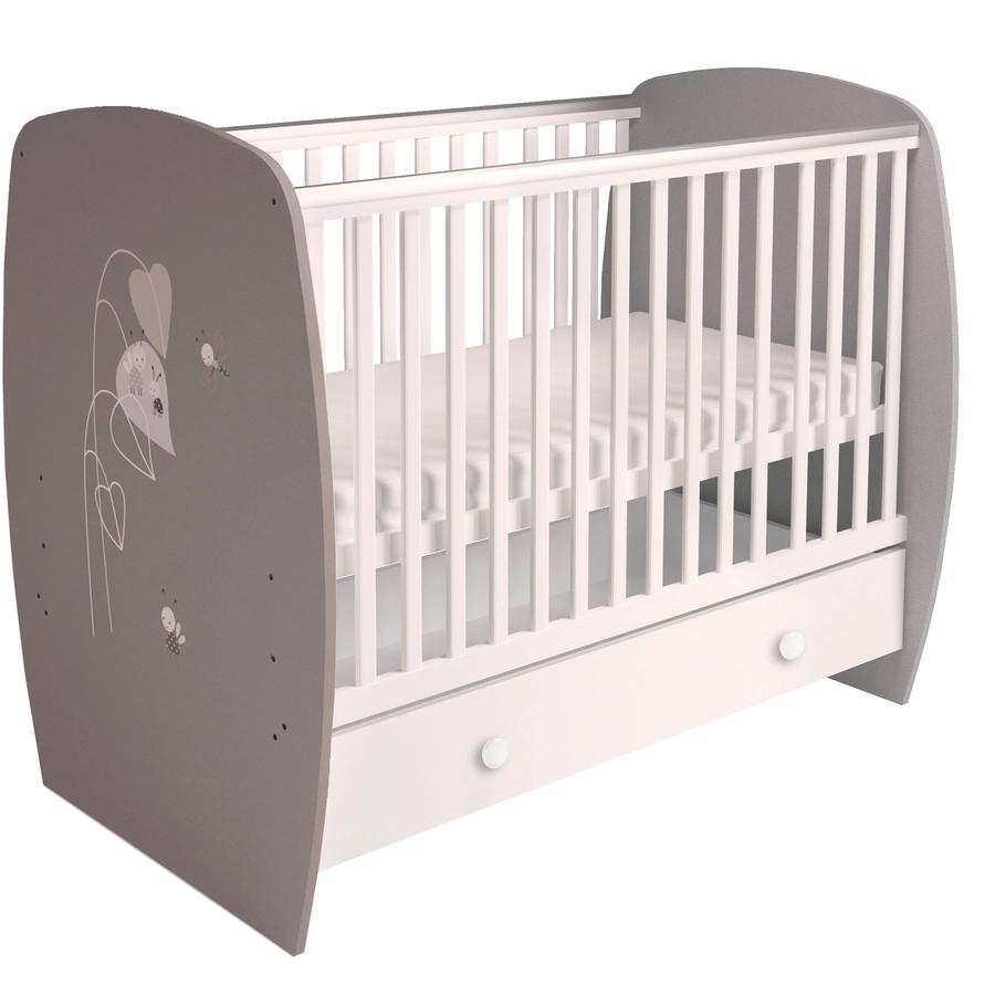 Polini Kids Babybett French 710 Amis grau-weiß