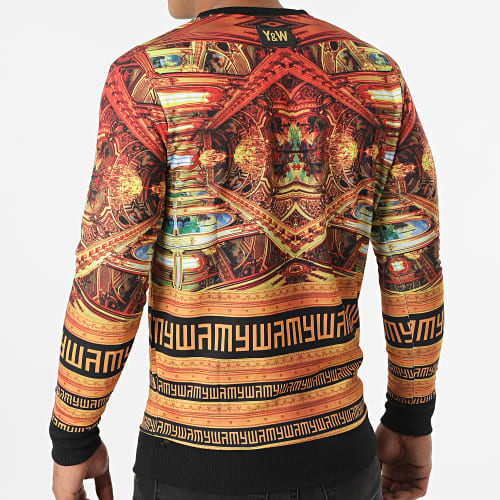 Sweat Crewneck Barok Noir Orange Renaissance Réversible