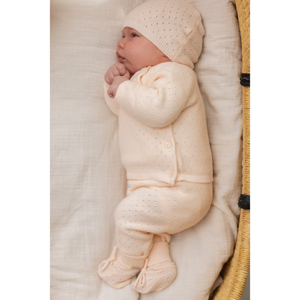 Køb MarMar New Born Cotton Knit Links-Links Soft Rosa Pira Strik Bukser