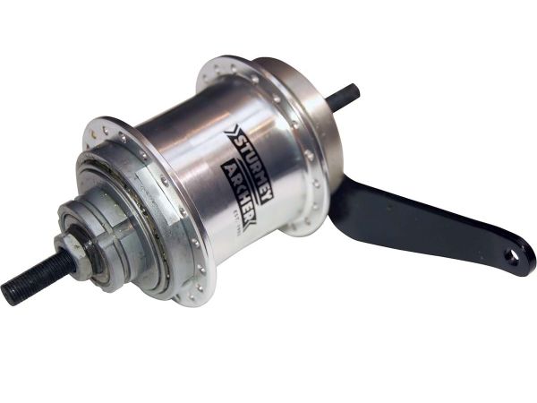 Sturmey Archer Duomatic Gearnav m. Fodbremse, Silver