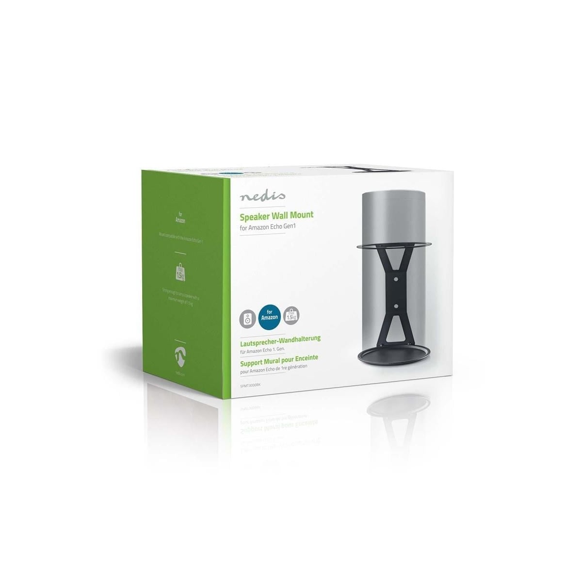 Nedis Speaker Mount | Kompatibel med: Amazon Echo Gen1 | Vegg | 1.5 kg | Fort | Stål | Sort