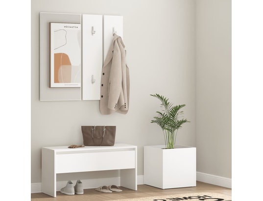 VIDAXL - Armoire Ensemble de meubles de couloir blanc bois d'ingénierie