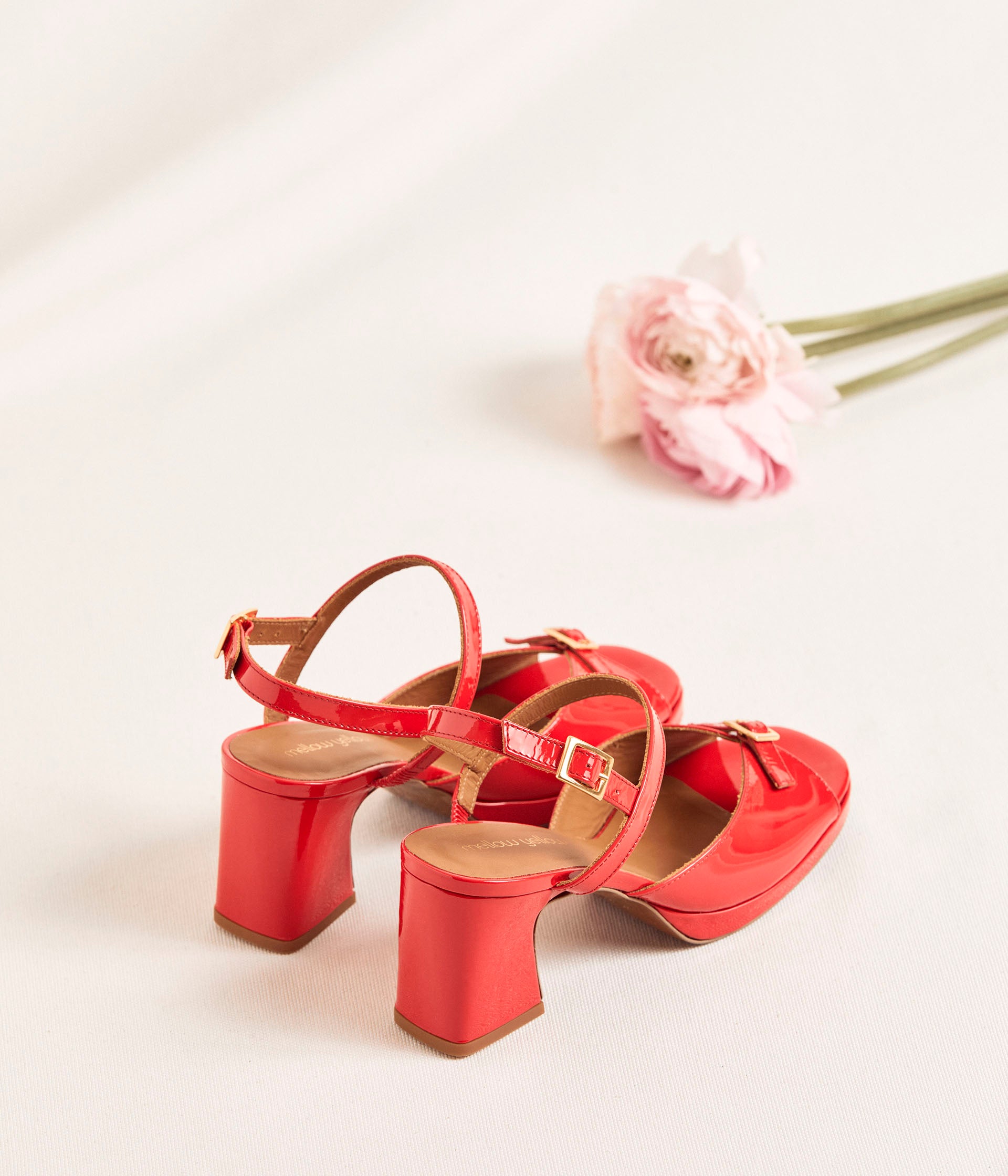 Sandales rouges Aline