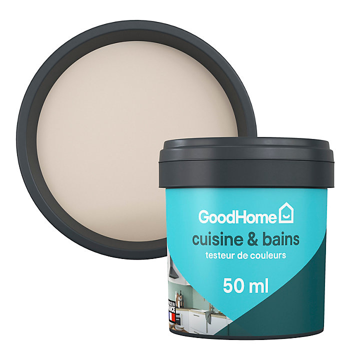 Testeur peinture cuisine et bains GoodHome beige santa fe 50ml