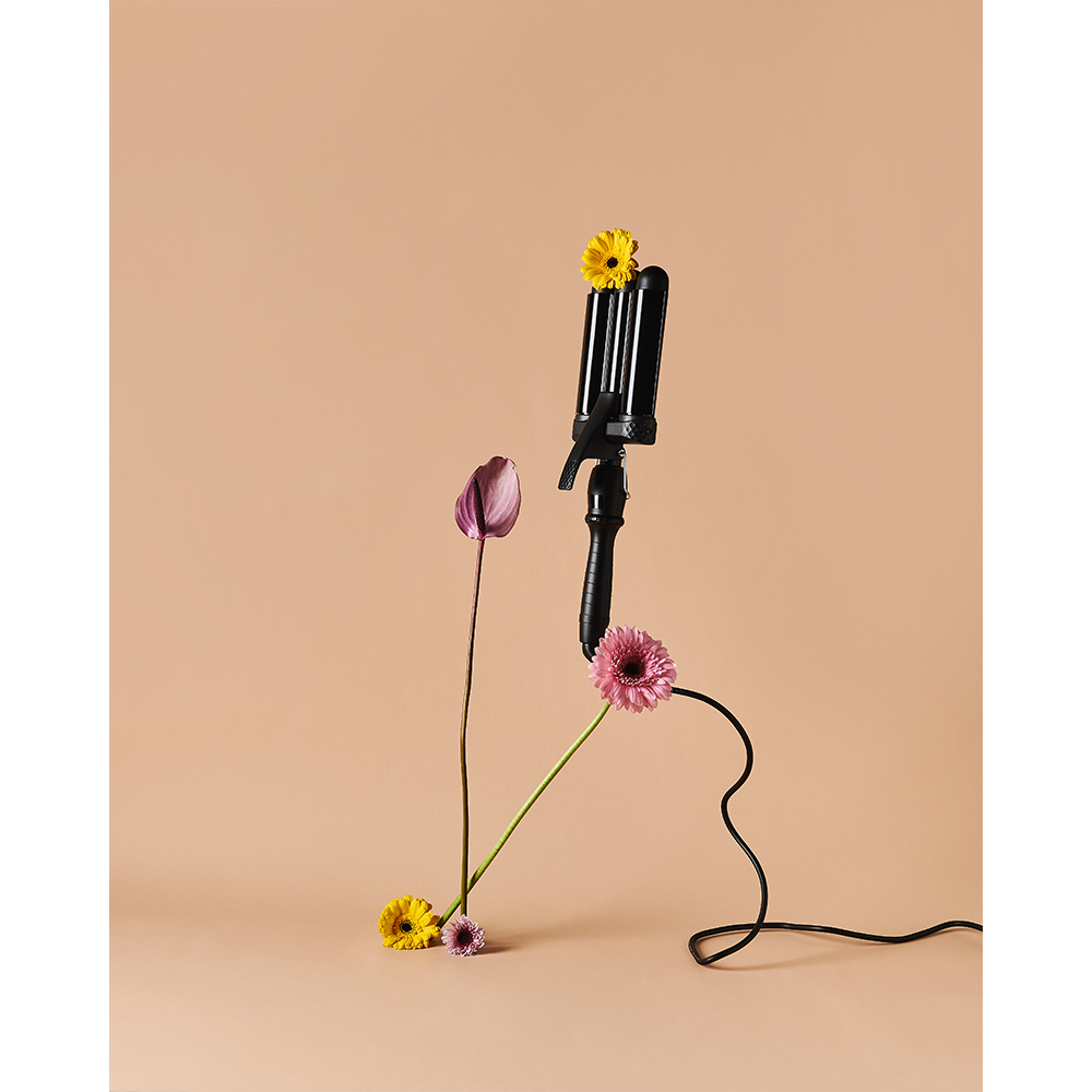 Pro Waver 32mm Dreifaches Keramik Welleneisen Lockenstab  - Schwarz