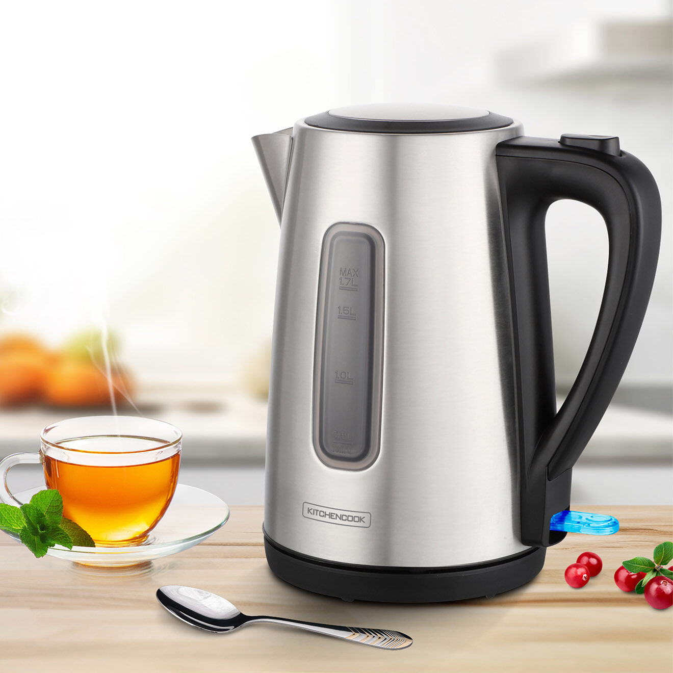 Kitchencook Bouilloire inox 1.7 l grise