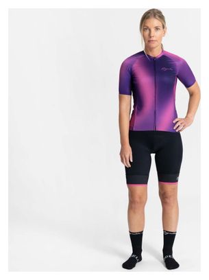 Maillot Manches Courtes Velo Rogelli Aurora - Femme - Violet/Rose