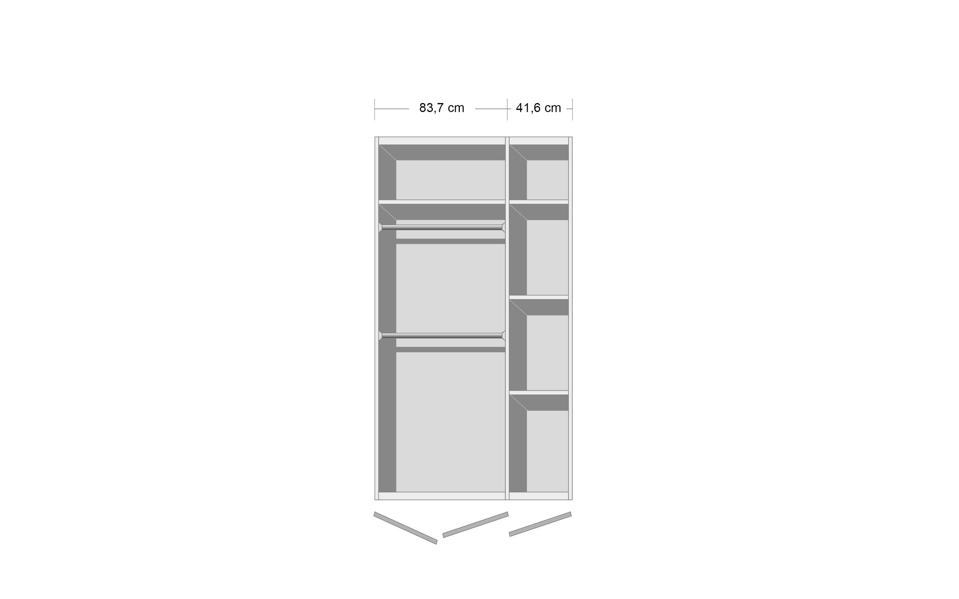 Babyzimmer Nils, kreideweiß, 3-türiger Kleiderschrank