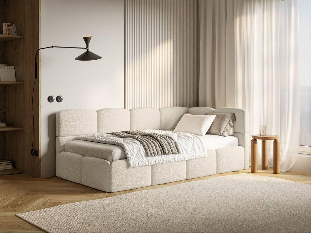 NADUVI Collection Jeugdbed incl matras Chloe rechts bouclé 90x200 met