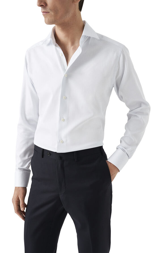 ETON Contemporary Fit Light Blue Signature Twill Shirt Lyseblå