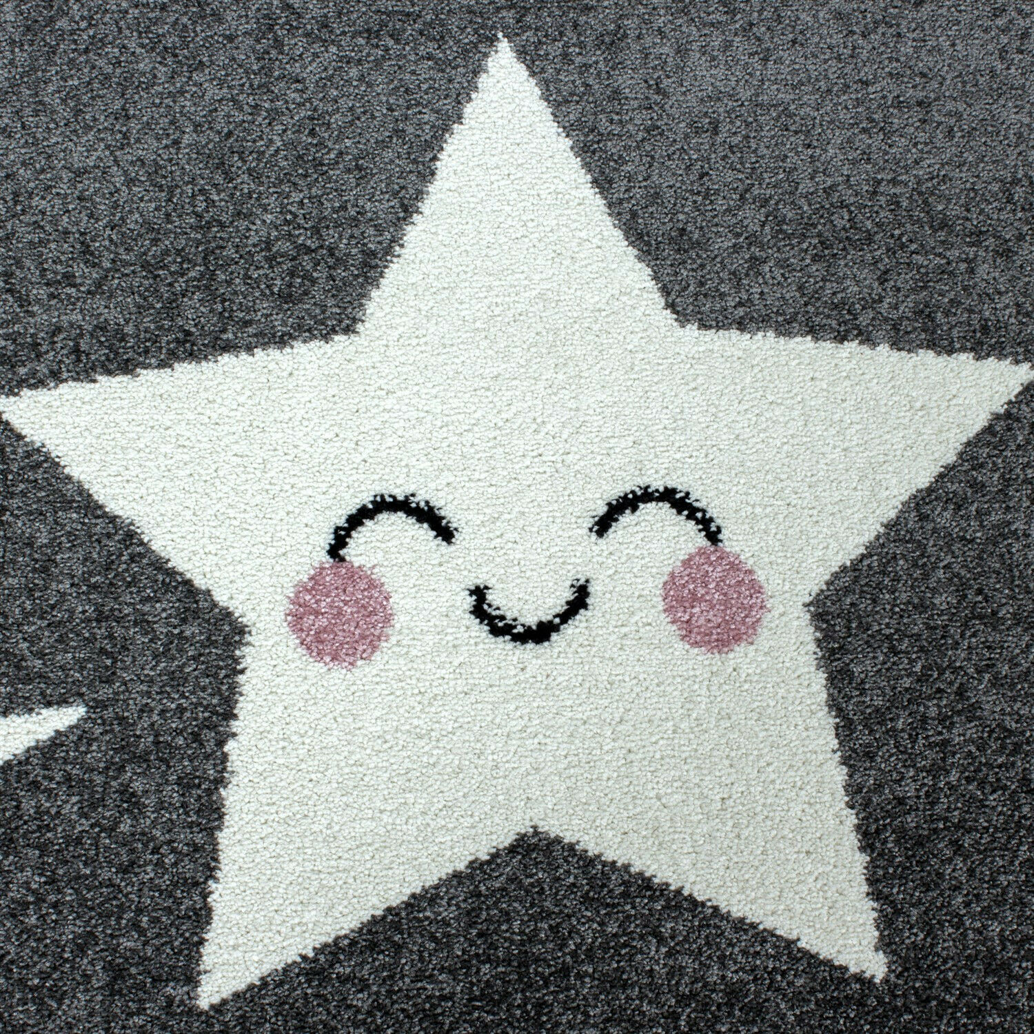Wunderschöne Kinderteppiche, Teppich mit Stern Motiv Rund /Viereck
