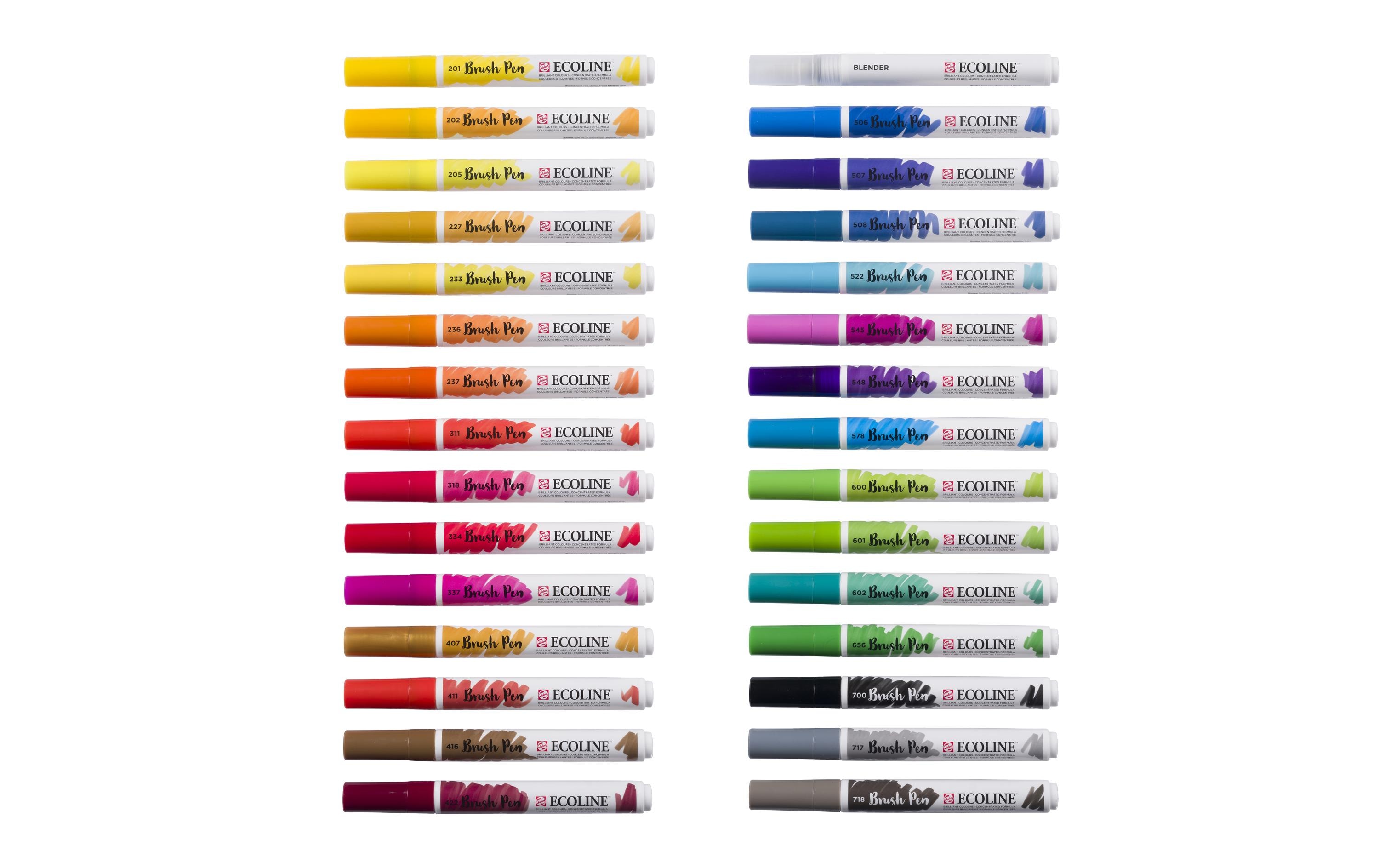 Brushpen Ecoline Basic 30er SetFlüssige Wasserfarbe im praktischen Brush Pen