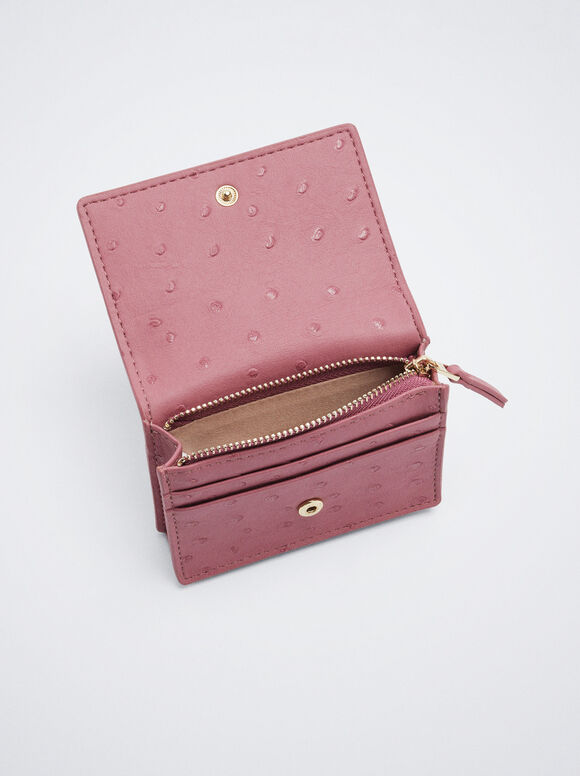 Porta-cartões gravado - Rosa