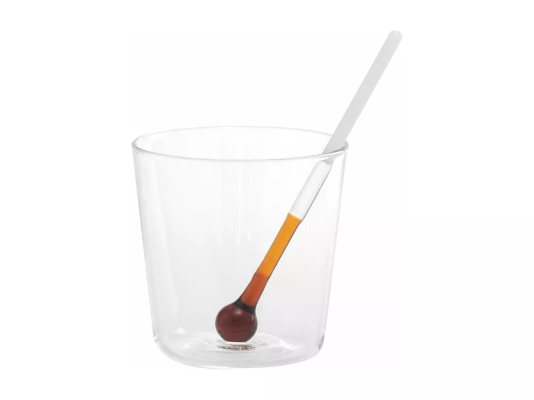 Gobelet doseur Spritzometer Ensemble de 2 verres + distributeur de Spritz, verre décoré, fabriqué en Italie Zafferano Italia