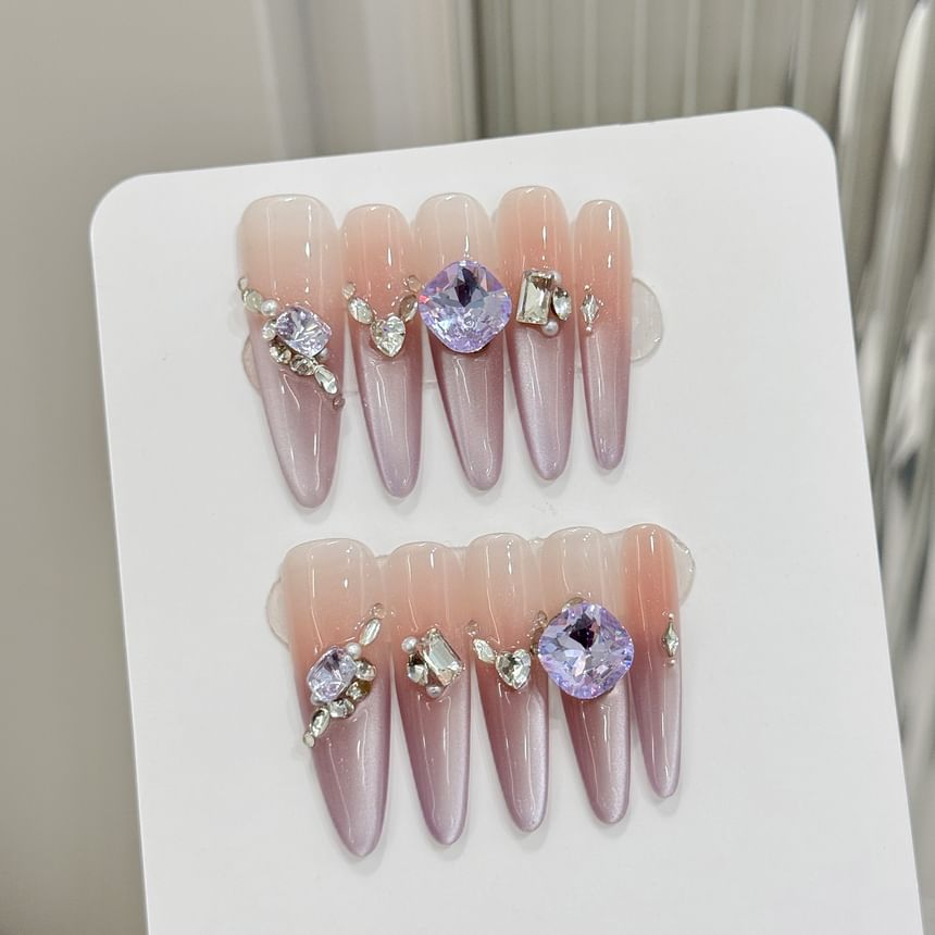 eovda - Rhinestone Stiletto Press On Nail