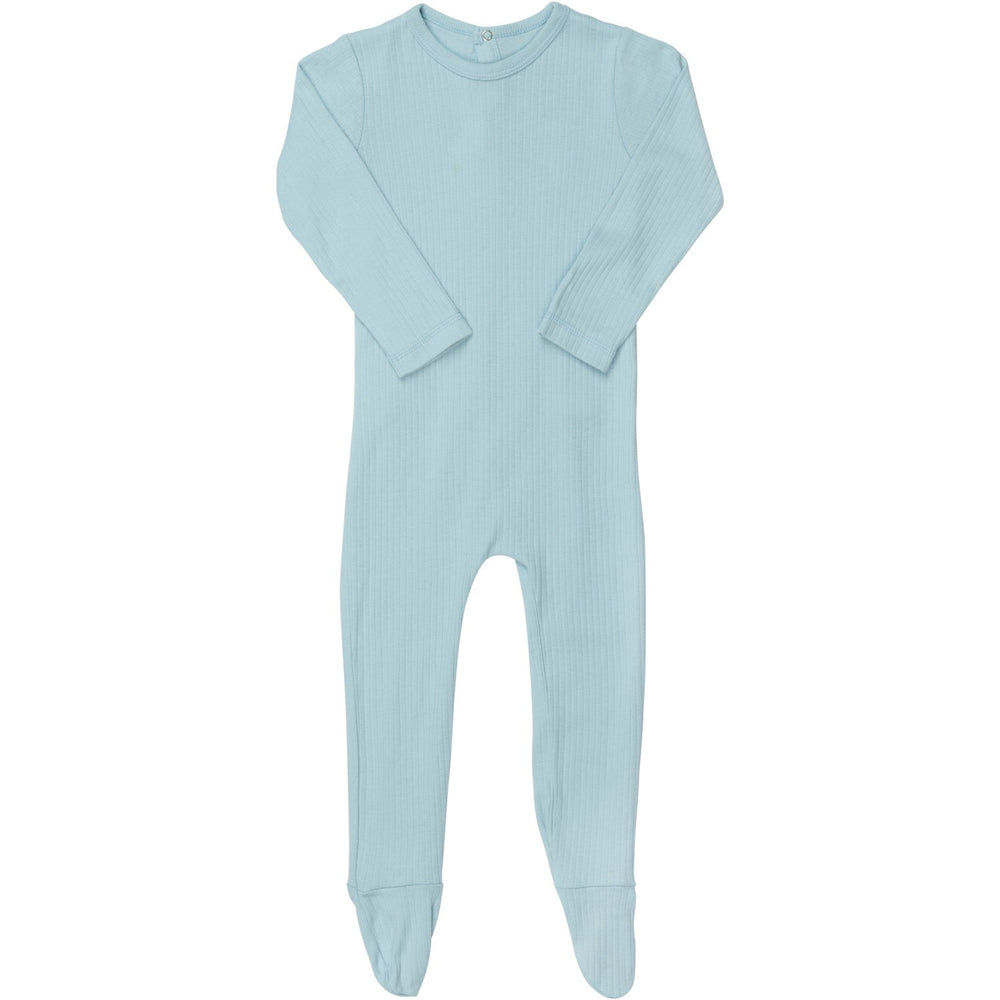Køb COPENHAGEN COLORS Lt. Blue Rib Jersey Natdragt W. Back Opening