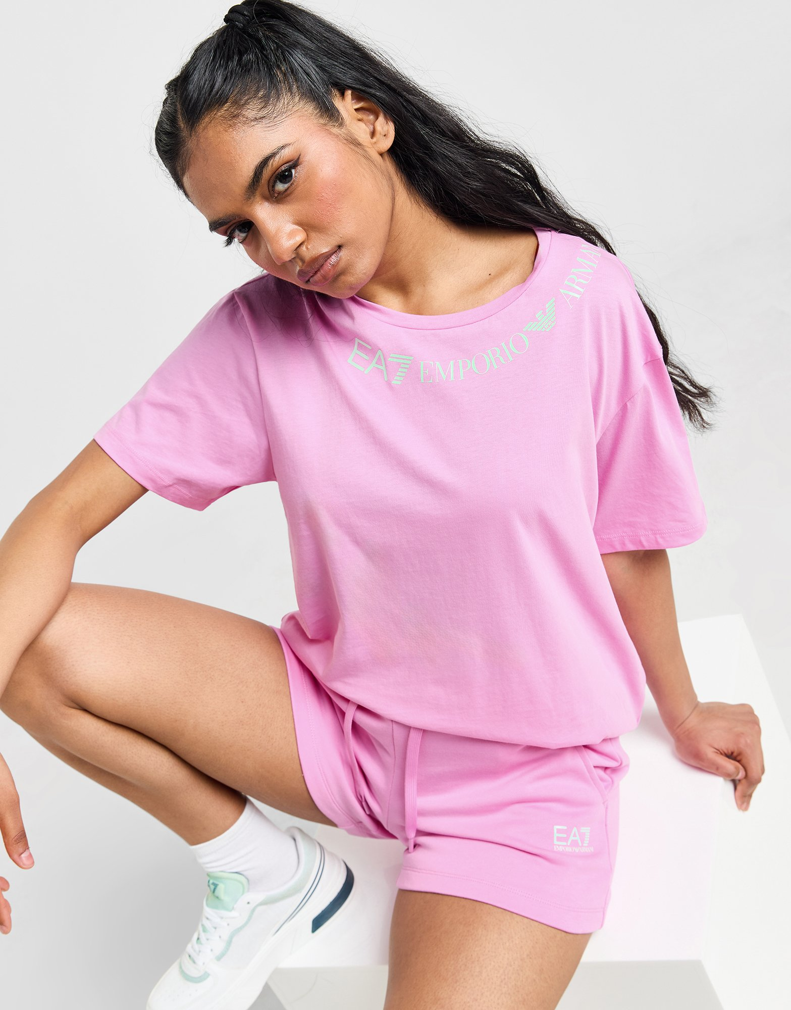 Emporio Armani EA7 Short Logo Fleece Femme