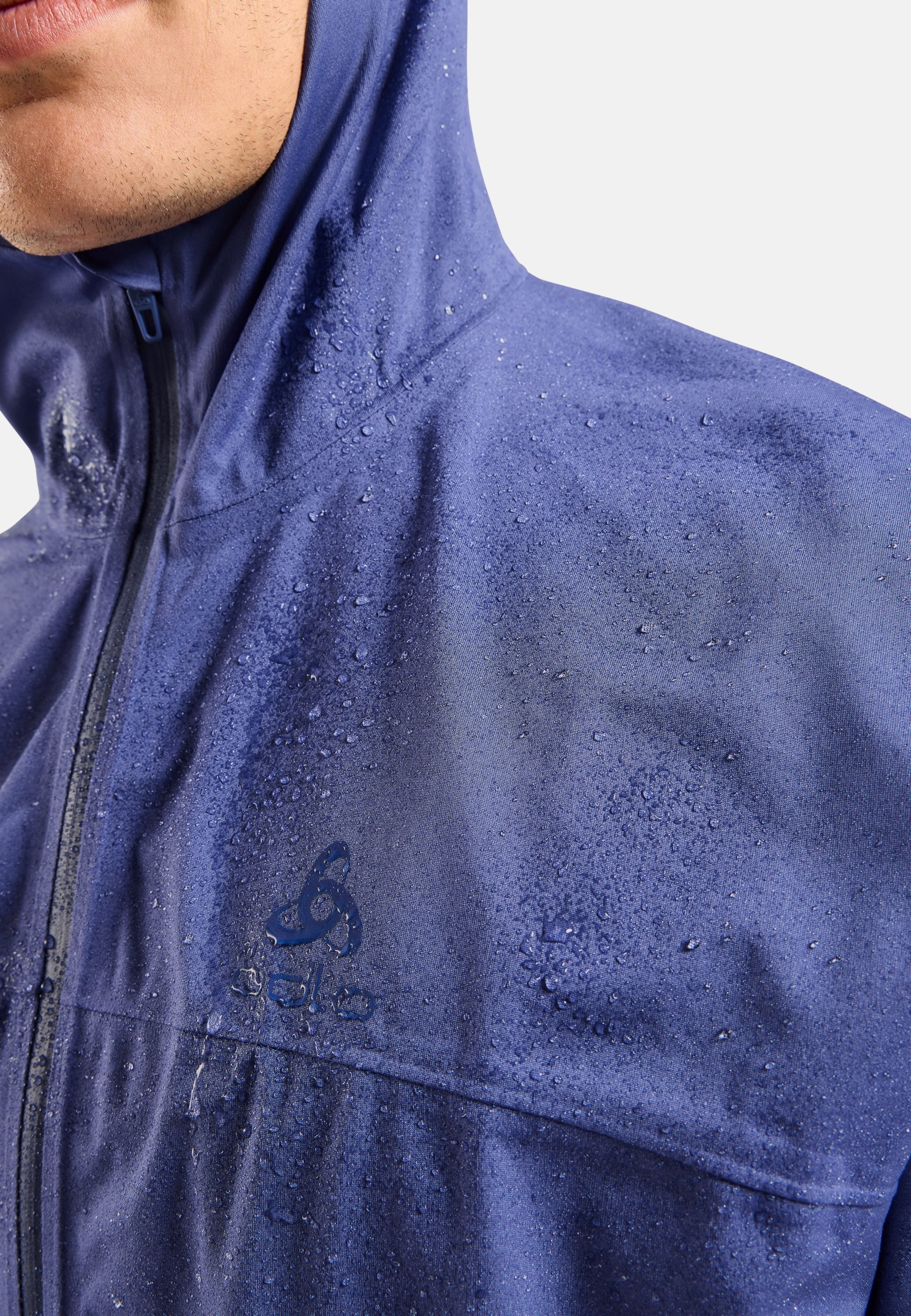 Wasserdichte X-Alp Performance Knit Laufjacke in Skipper Blue