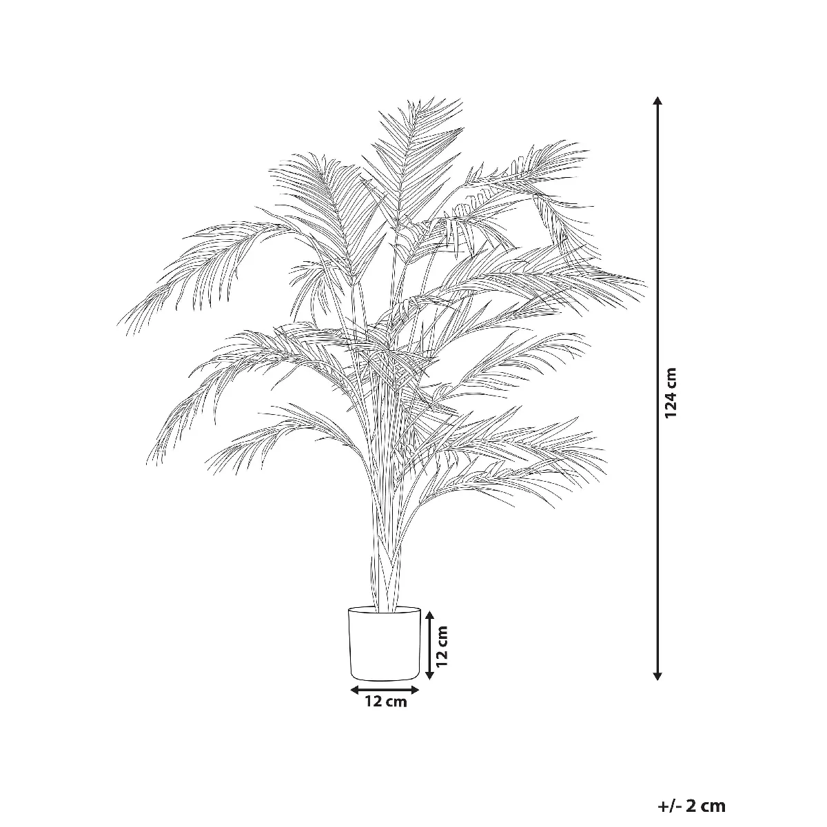 Beliani Plante Artificielle ARECA PALM 124 cm