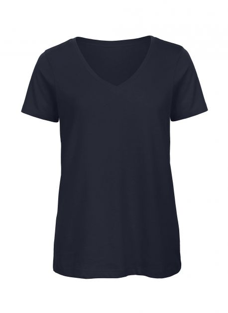 B&C BC045 - Tee shirt Femme Col V en Coton Biologique