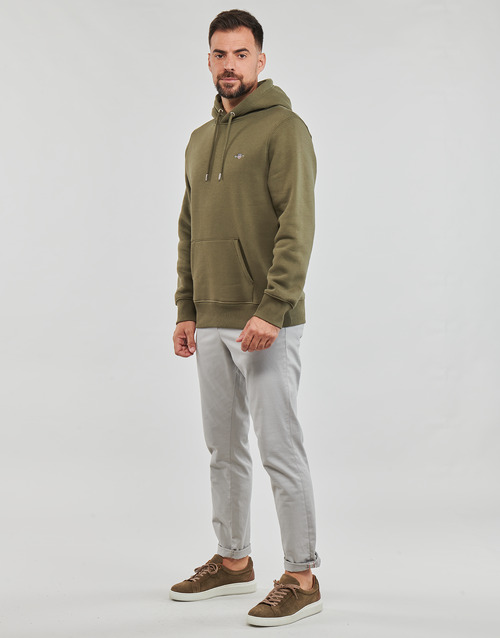 Gant - REG SHIELD HOODIE - Kaki