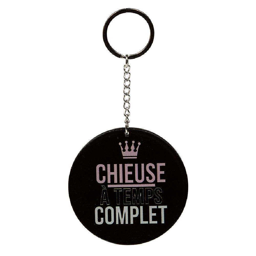 Porte clé miroir avec inscription message