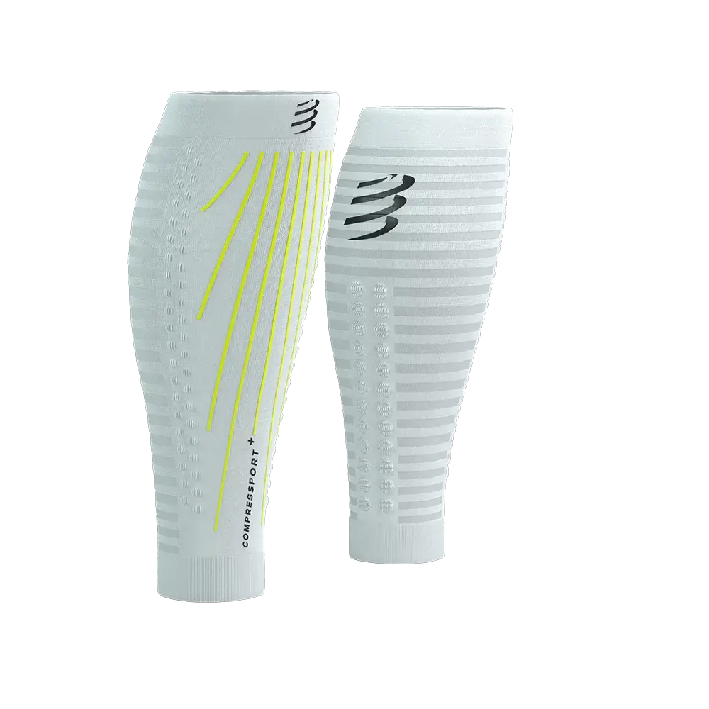 Compressport R2 Aero Compressie Tubes Wit/Geel