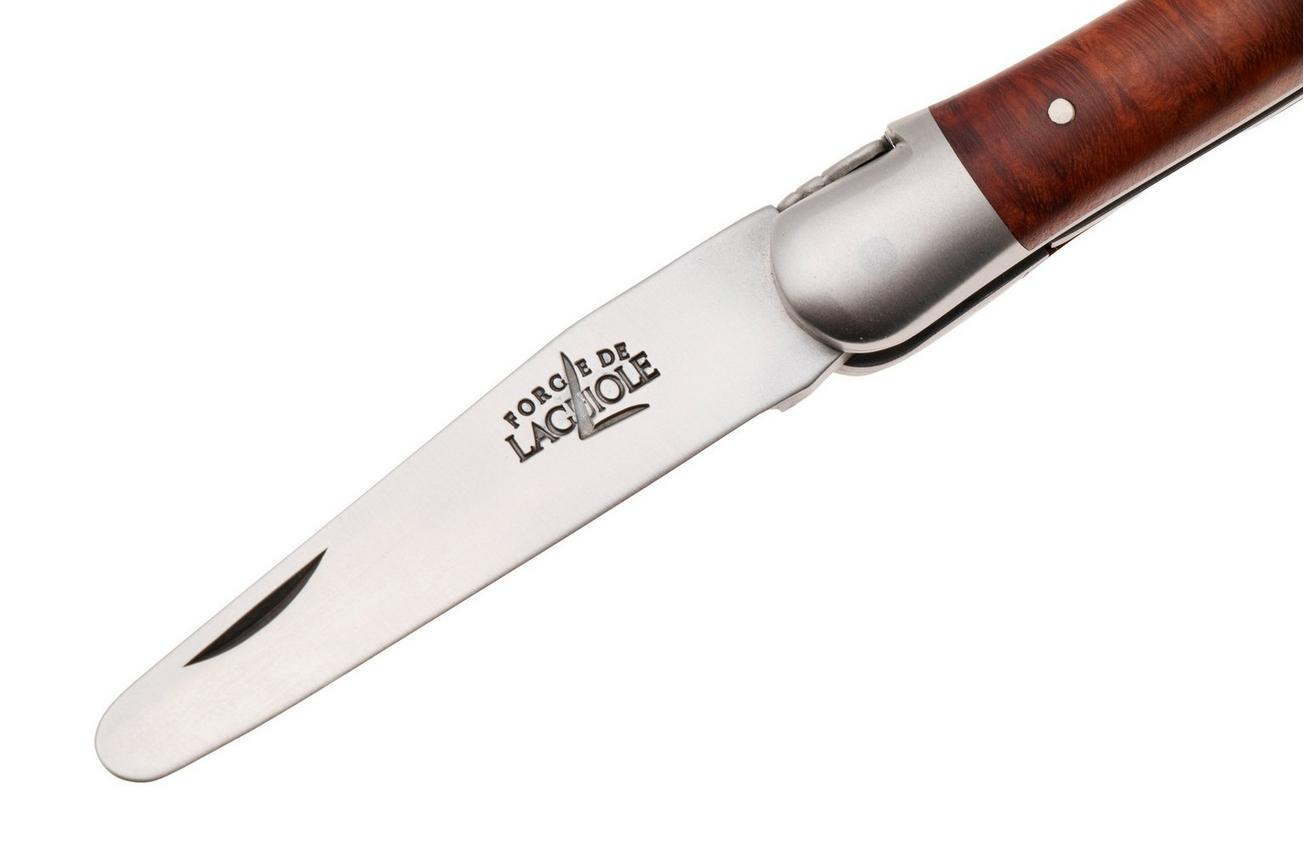Forge de Laguiole Pipe Tool 9 cm 00004145 Matt Stainless Steel, Stamped Bee, Briar Wood, pijptool