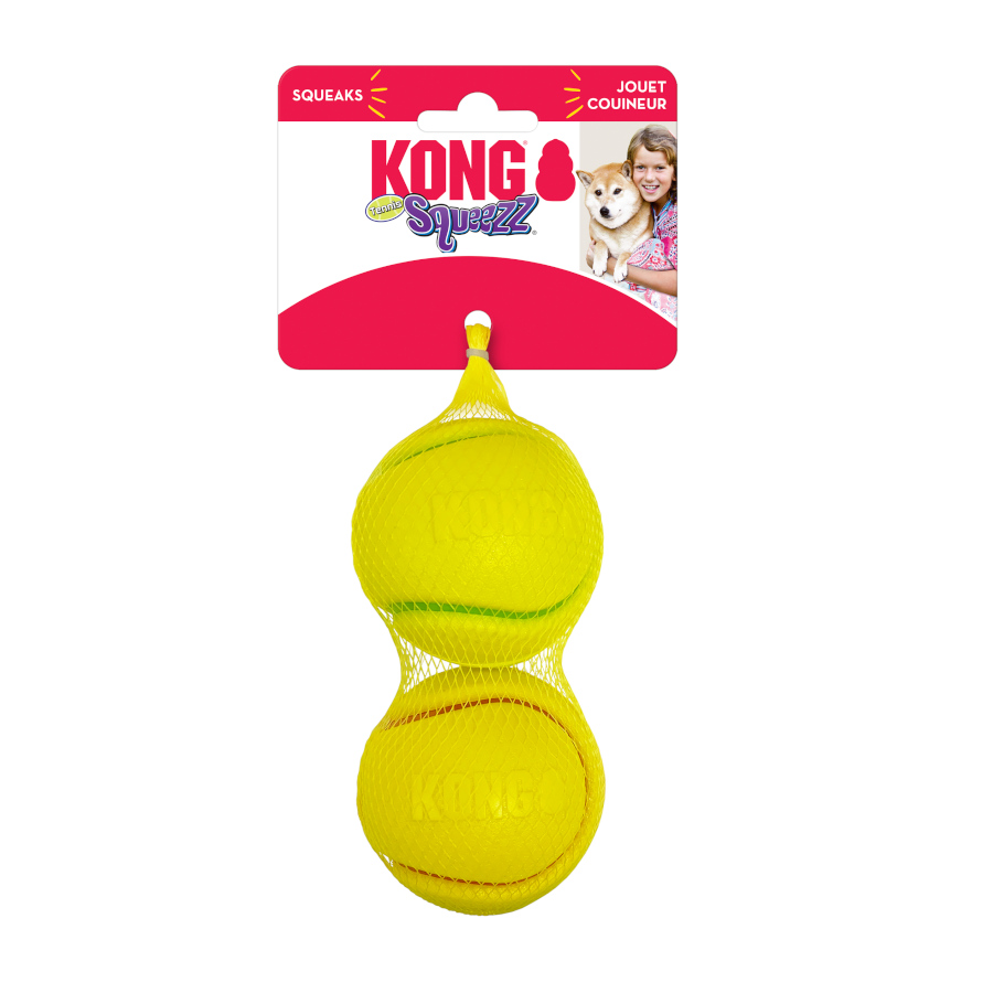 Bola de tênis Kong Squeezz para cães