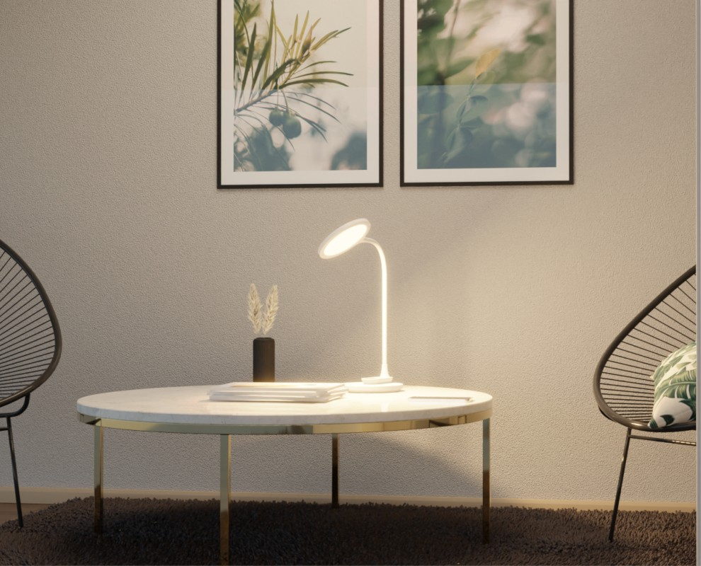 Horizon LED Tisch Leuchte Wand Lampe mit Schwanenhals (41-5011.126) - Weiss