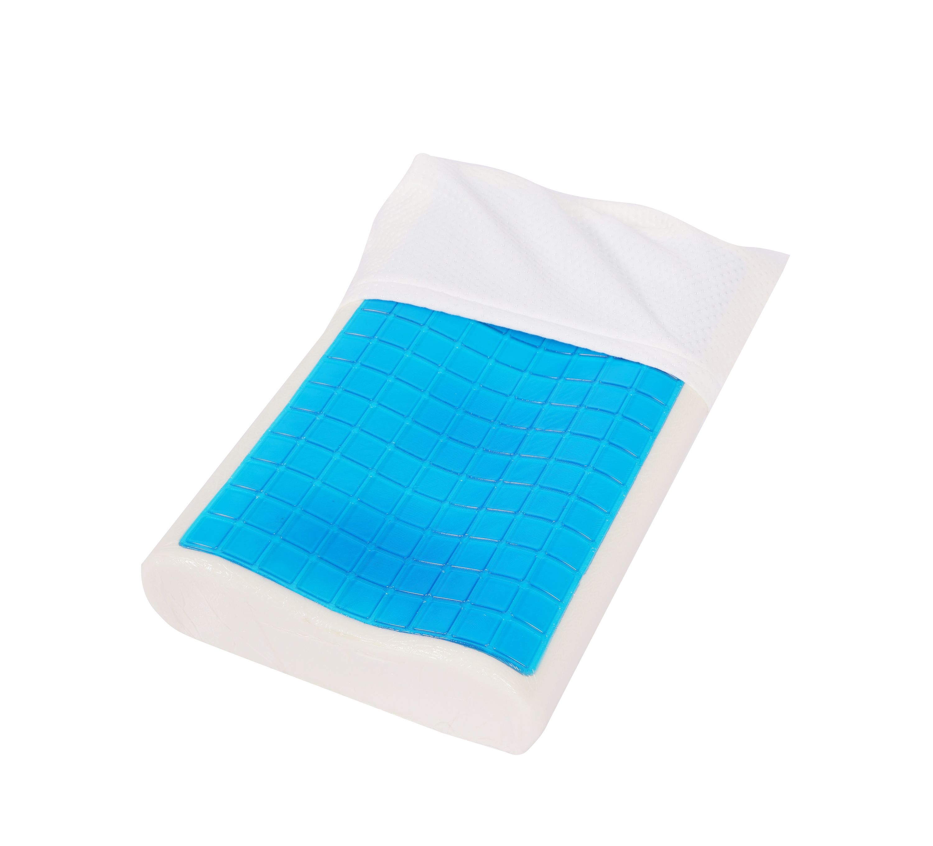 Orthopädisches Nackenkissen mit Gel weiss