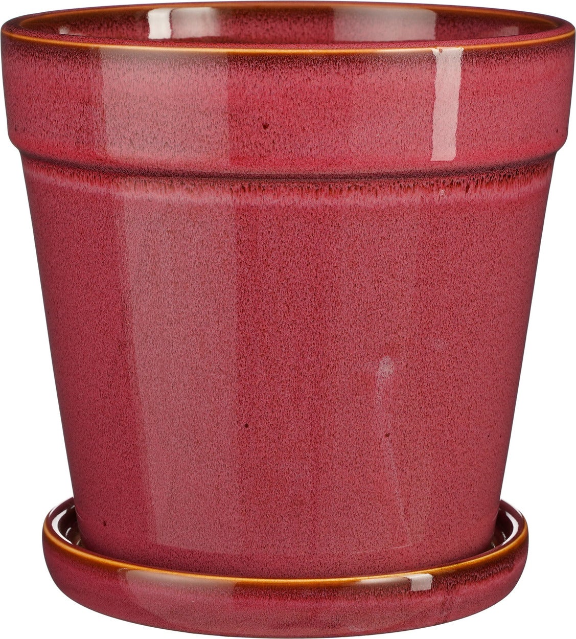 Mica Decorations bloempot met schotel Clint roze D 20 H 20 cm