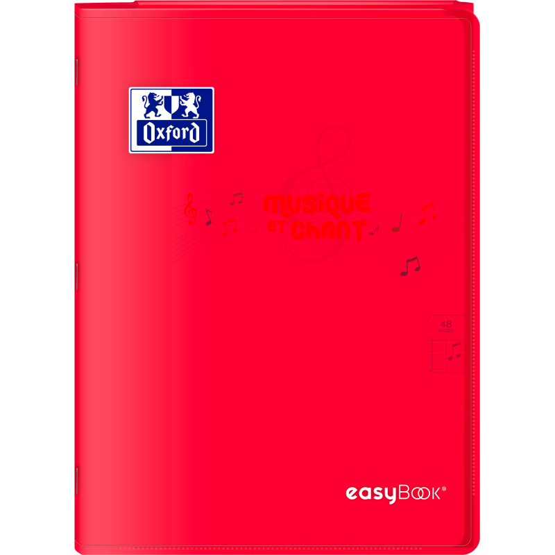 Cahier Oxford Easybook Musique Et Chants Agrafe 210X297 48P Optik P. Seyes/Musique Polypro Assorti