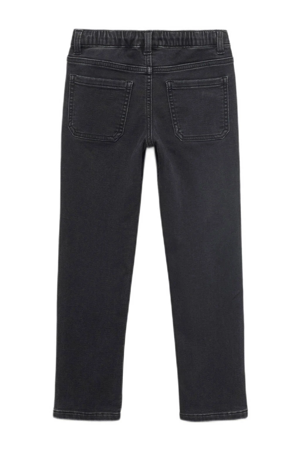 Mango Kids regular waist regular fit jeans donkergrijs