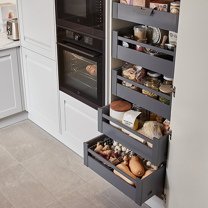 Façade de tiroir intérieur de cuisine Soto gris anthracite l. 60 cm GoodHome