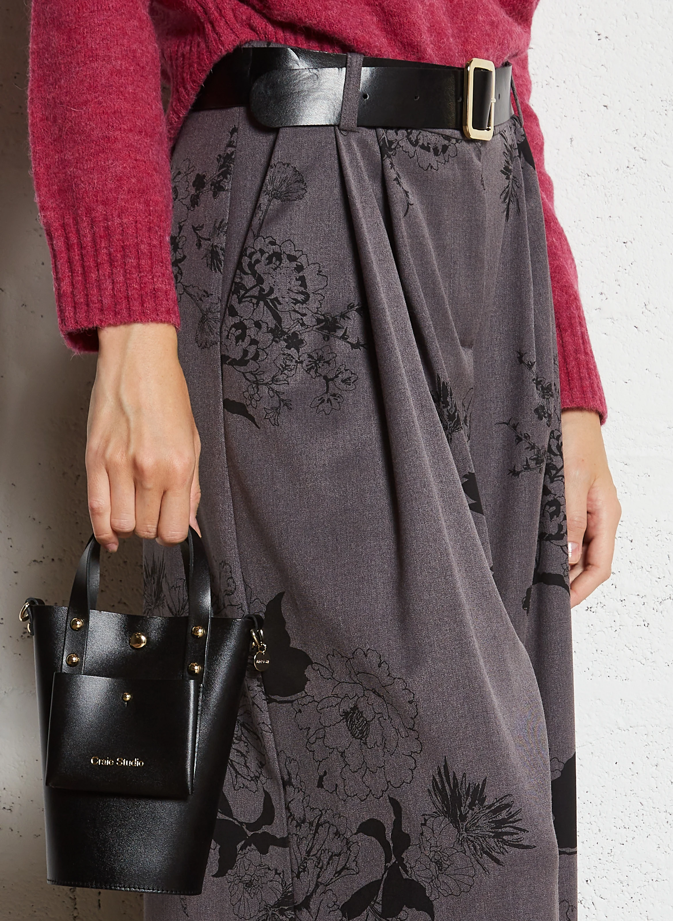 NONO - Sac seau en cuir | Noir