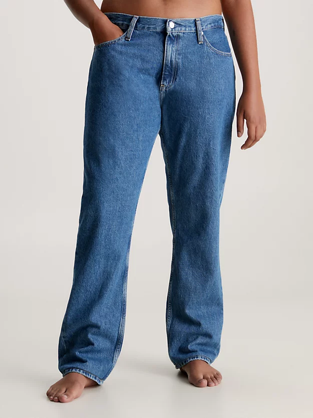 Calça jeans reta de cintura baixa