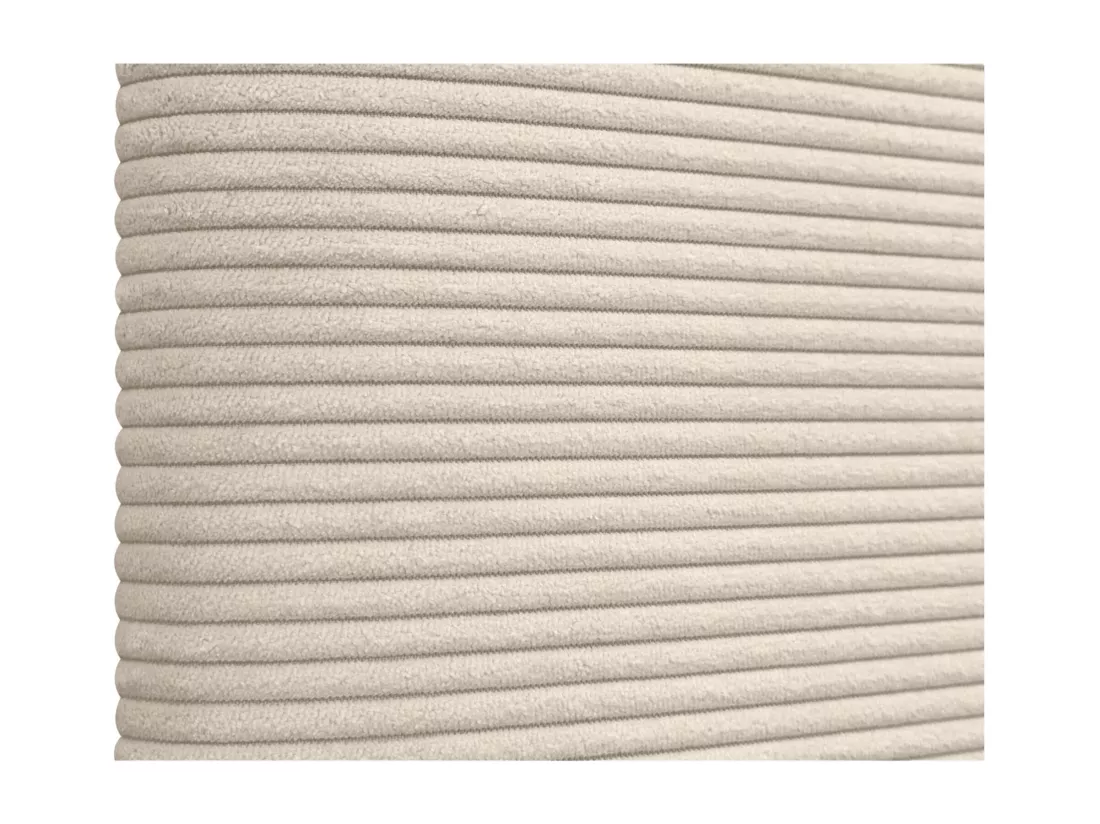 DHOME Tête de Lit Velours Côtelé Uni 150x115 avec Pieds de Lit 150/160 - Beige