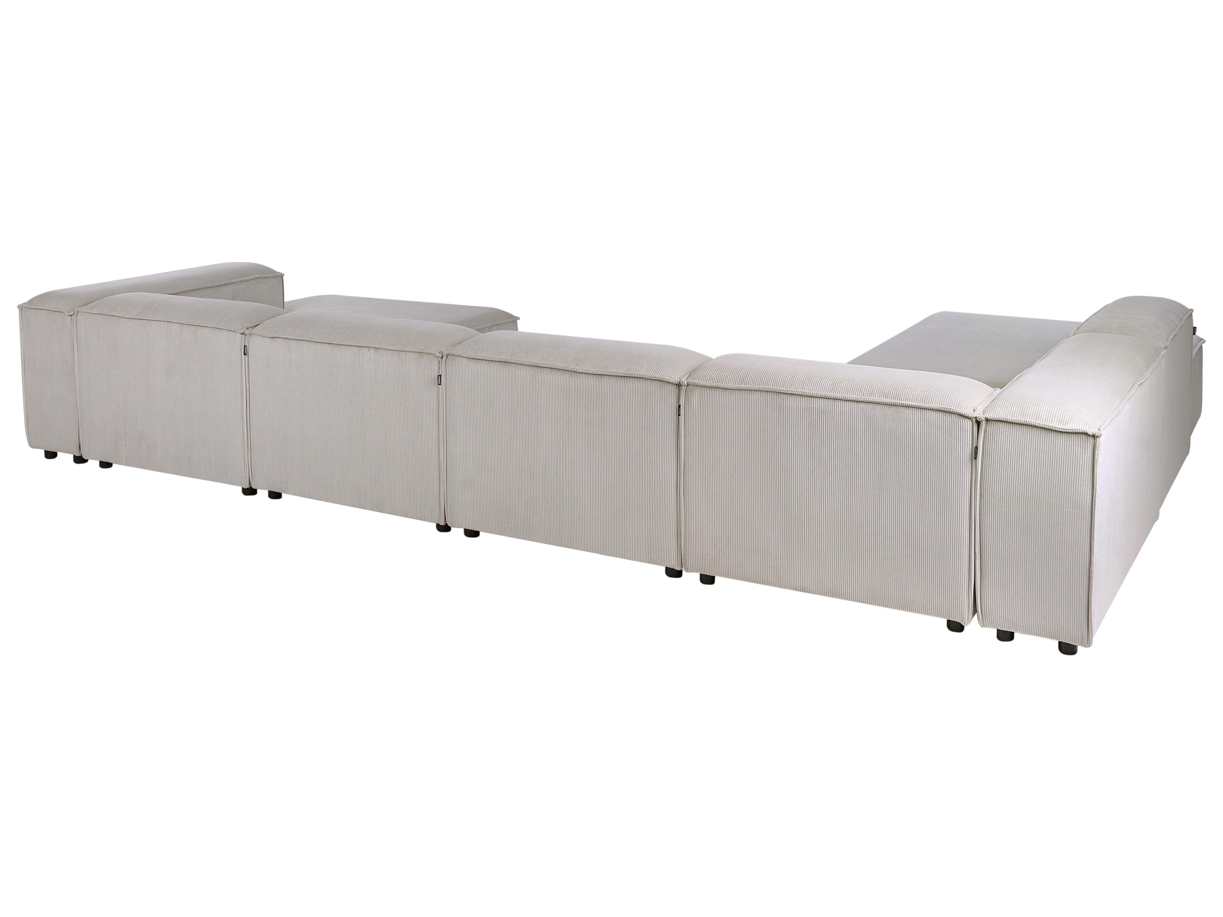 Modulaire hoekbank 5-zits ARDAL Corduroy Taupe rechtszijdig