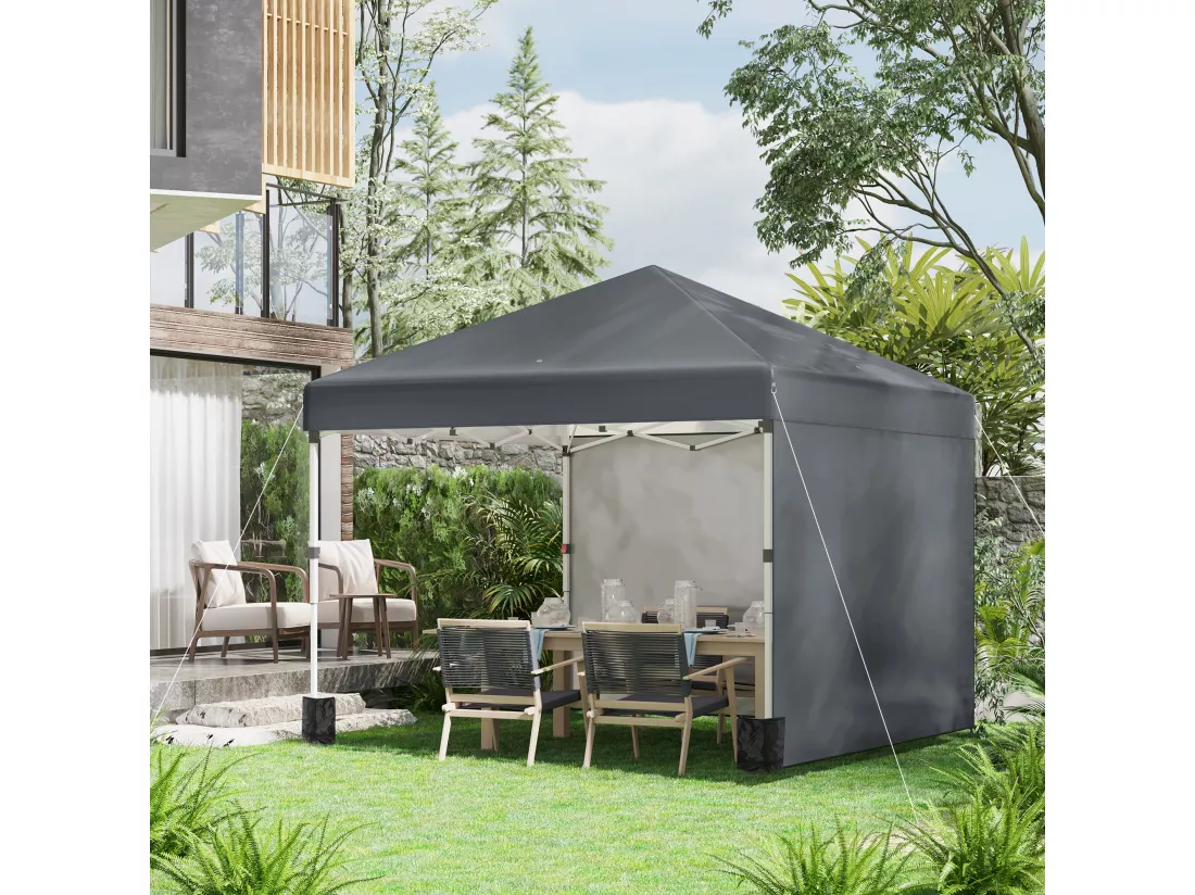 Tonnelle barnum pop-up UV 30+ sac transport inclus anthracite