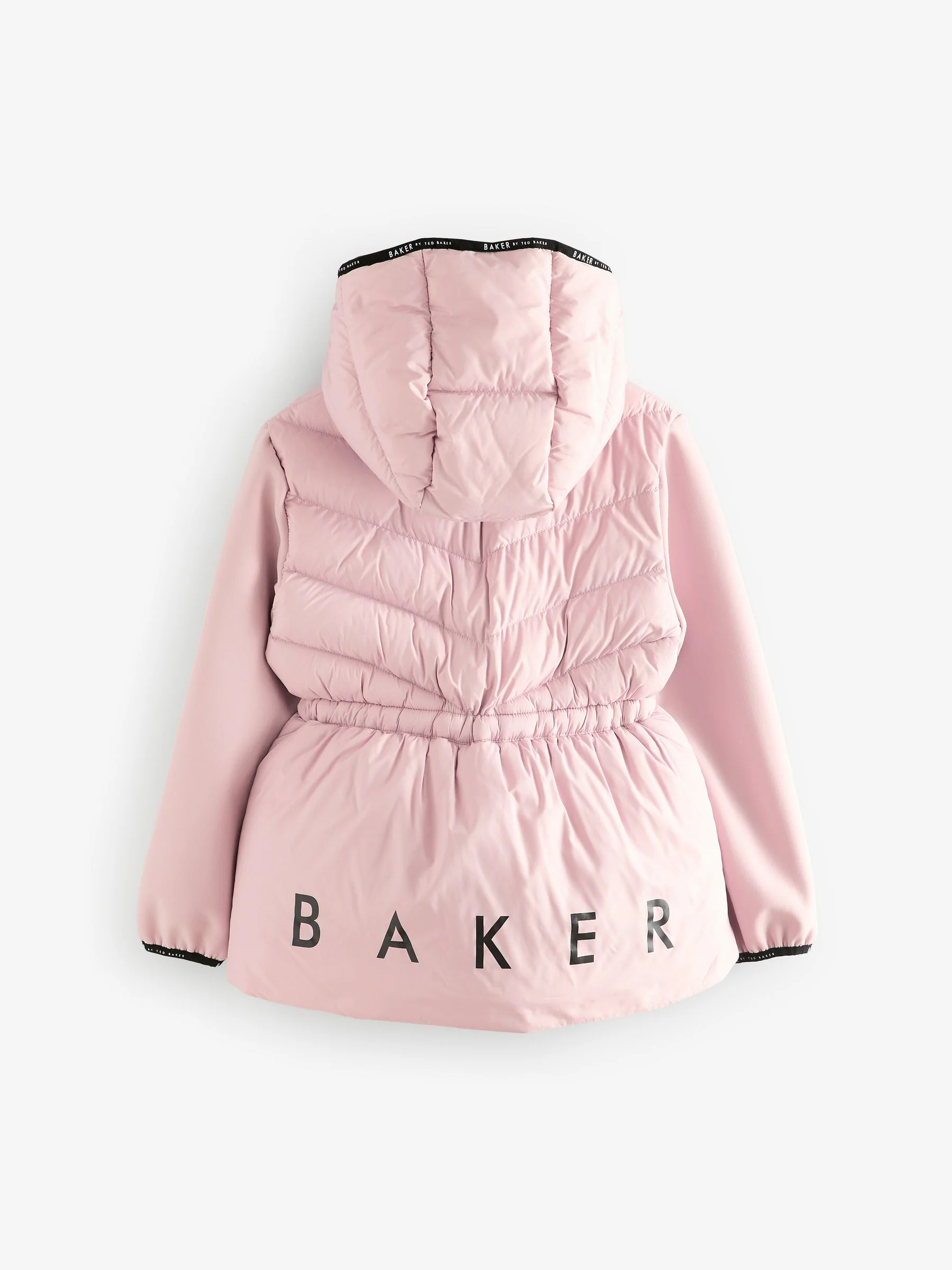 Paars - Baker by Ted Baker - Lichtgewicht, gewatteerde en regenbestendige jas met peplum