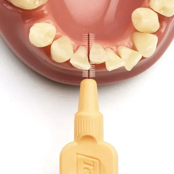 Escova interdental TePe Extra Macia e Ecológica, Laranja Pastel, ISO 1 / 0,45 mm, 6 unidades