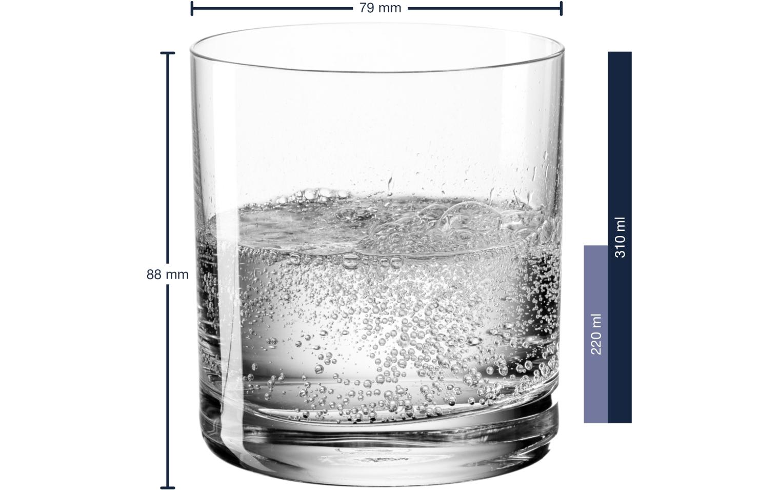 Trinkglas Easy maxi 310 ml, 6 Stück, TransparentTransparentes Glas mit klassischer Form
