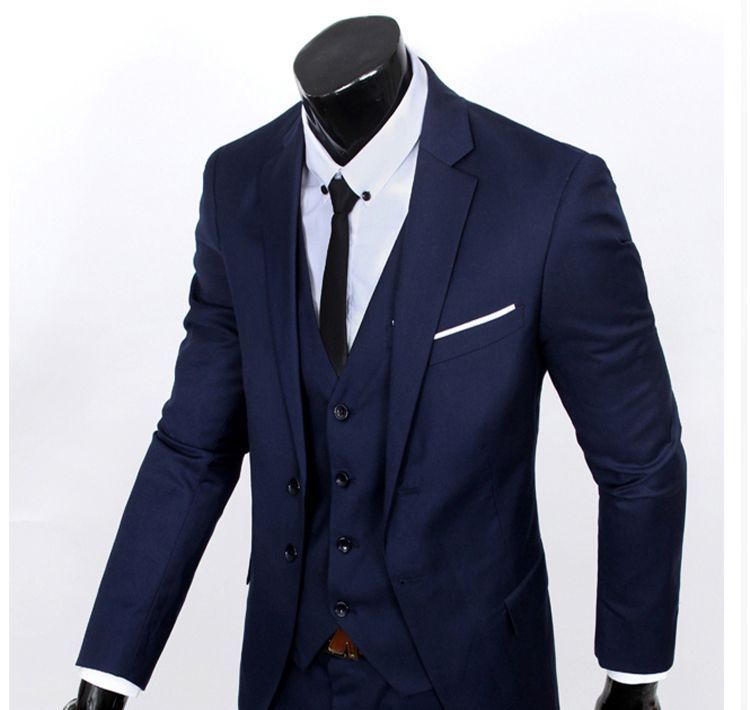 Aozora - Set: Enkelrijs blazer + vest + pantalon