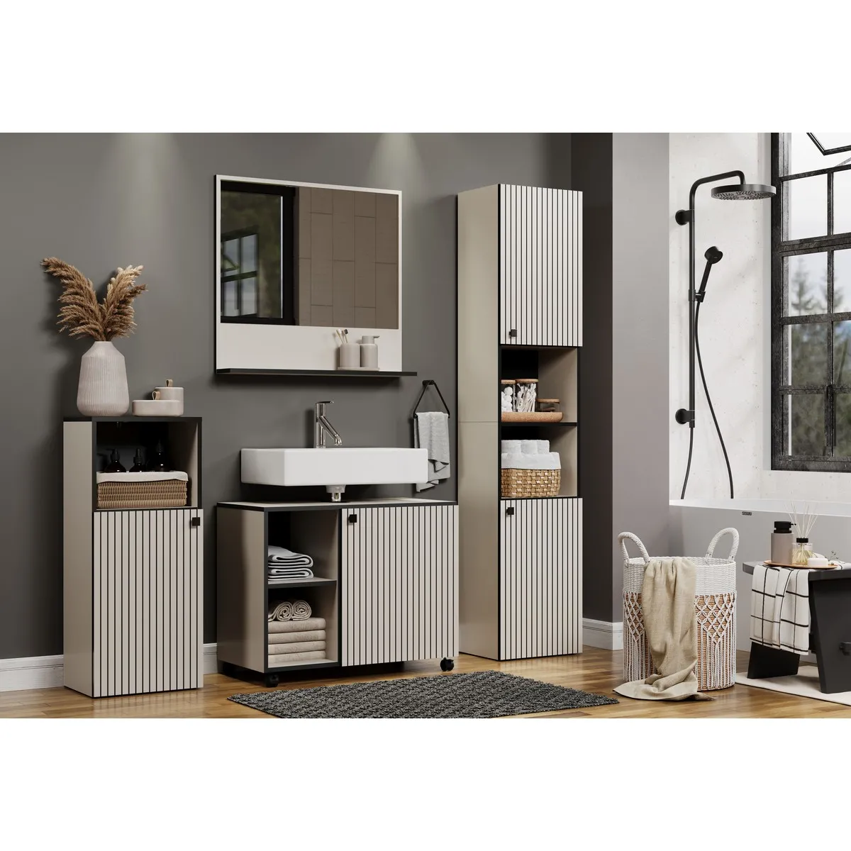 Meuble salle de bain EPIKASA Pure - Gris
