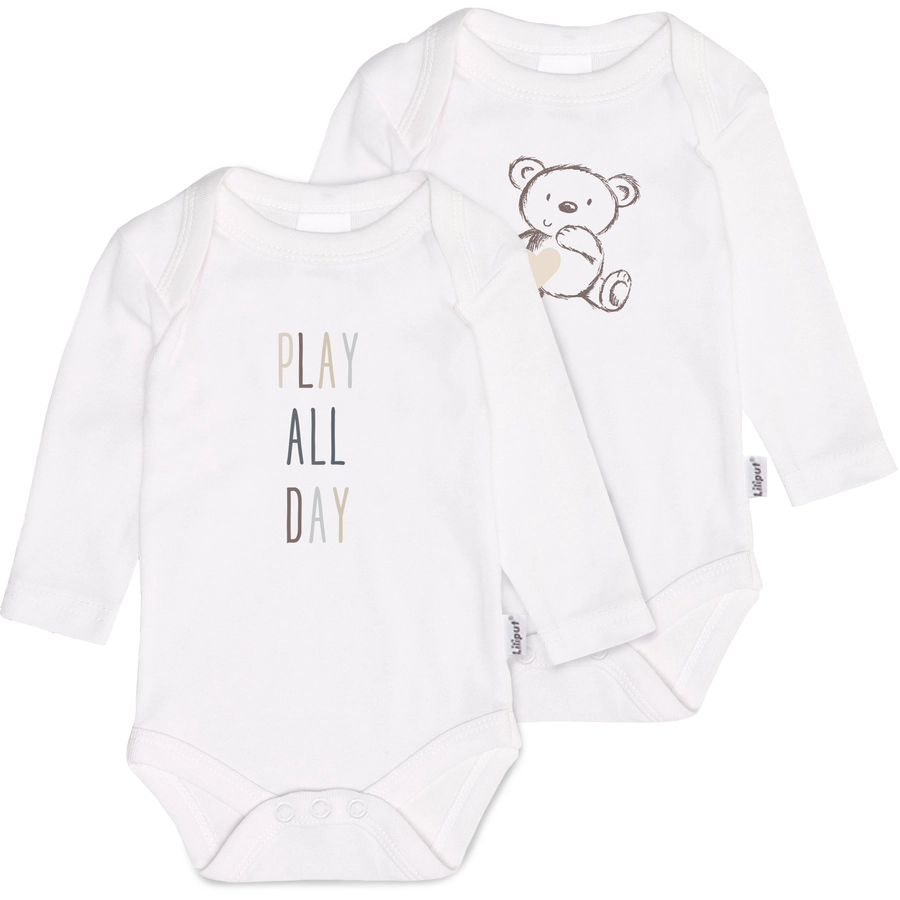 Liliput Langarmbody 2er-Pack Play all day weiss