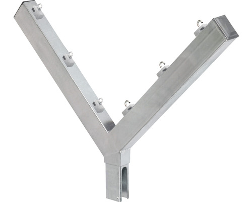 Y-paalbevestiging voor palen van 60 x 40 mm, inclusief 6 draadhouders en gegalvaniseerde paalafdekking