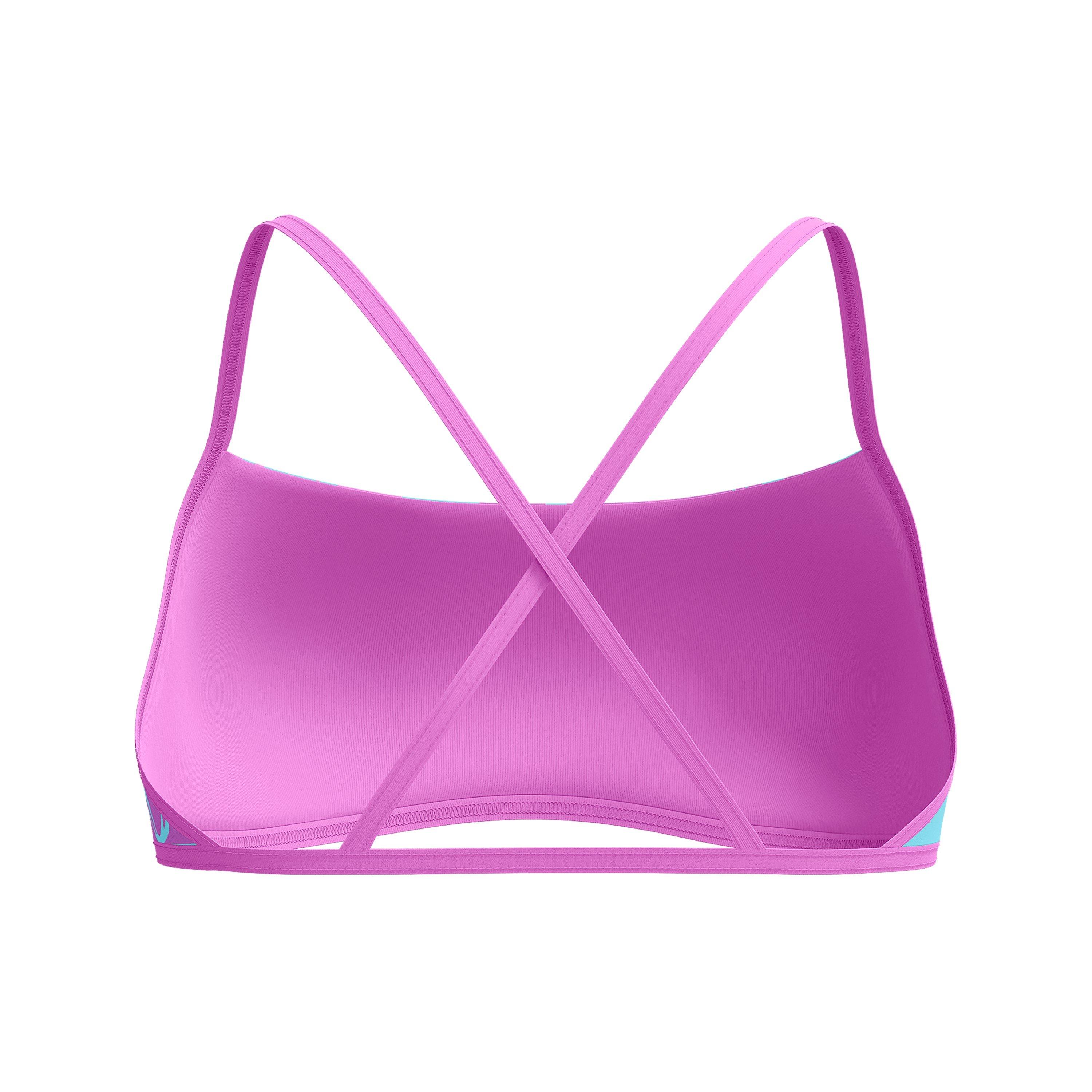 Speedo Womens Allover Digital Cross Back Crop Top
