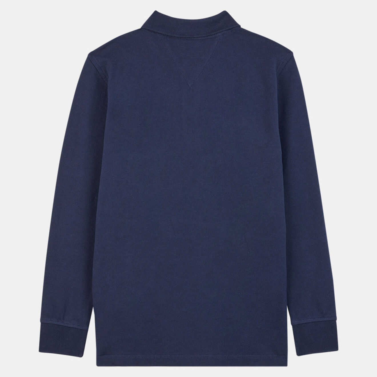 Tommy Hilfiger Polo en Coton bio stretch ML à logo brodé bleu marine